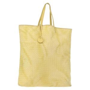 BOTTEGA VENETA Tote Bag Nylon Silver Auth hk3004